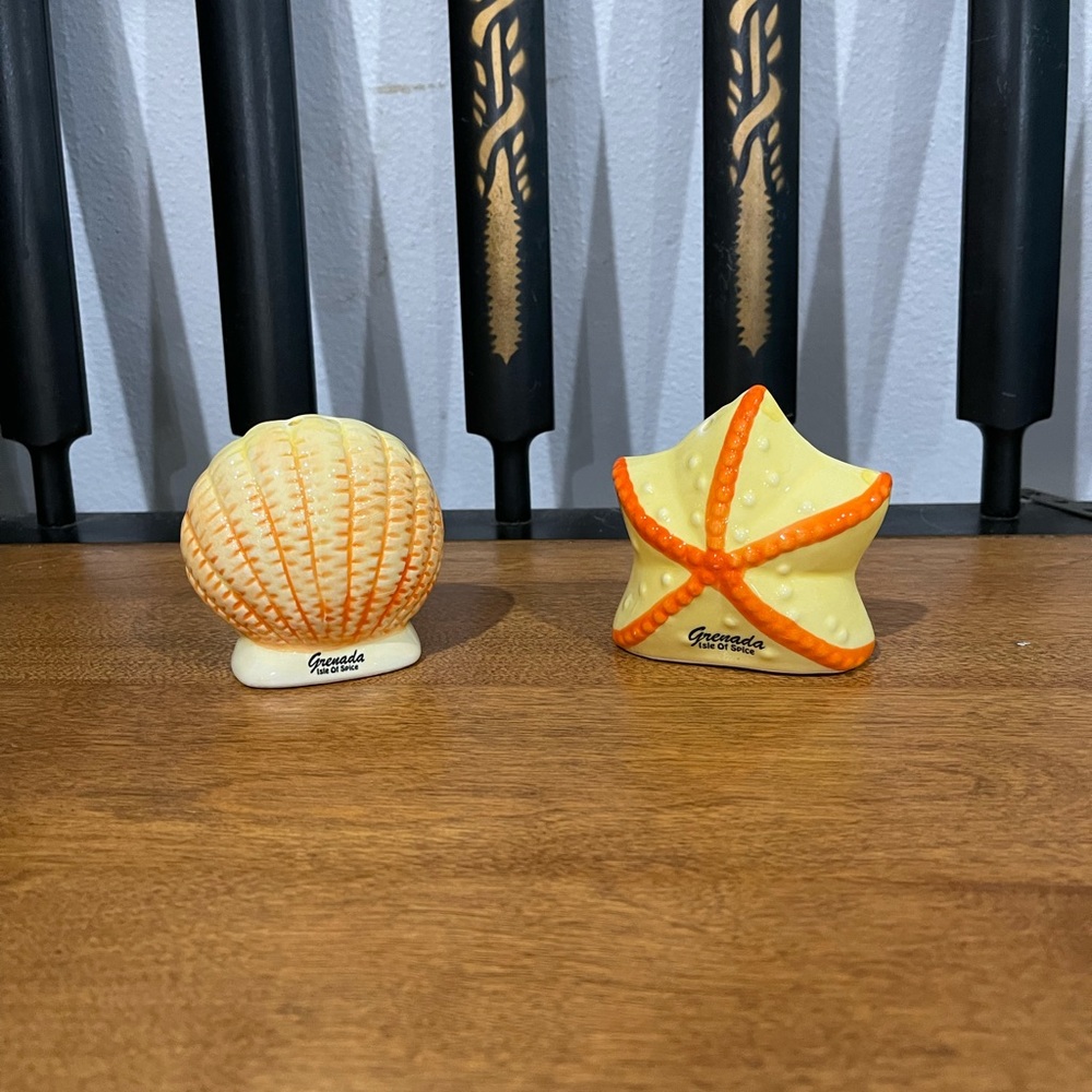 Seashell salt and pepper shaker